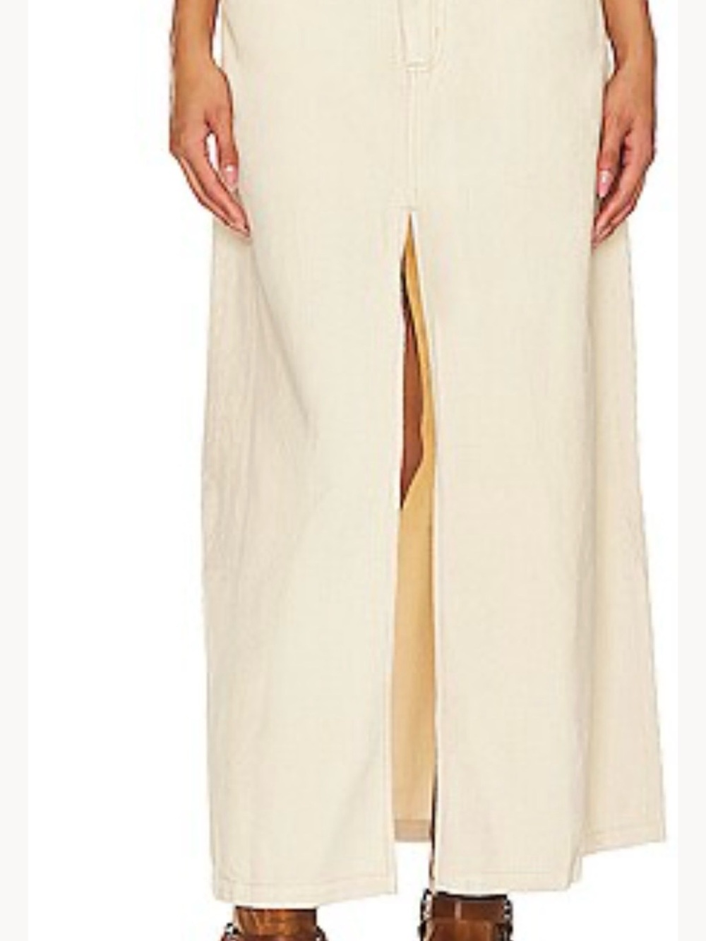 Free People Come As You Are Cord Maxi Skirt in Beechwood | Cream